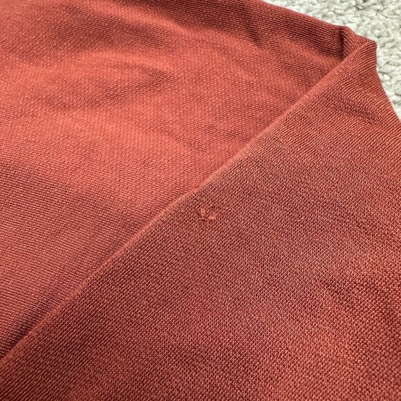 Back Beat Rags Pullover Sweatshirt Womens Large Rust Brown Crew Raglan Casual - Picture 4 of 13